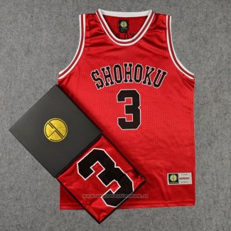 Shohoku Haruko Akagi 3 Camiseta Rojo