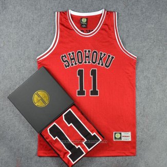 Shohoku Rukawa 11 Nino Camiseta Rojo