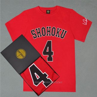 Shohoku Akagi 4 Camiseta Corta Rojo