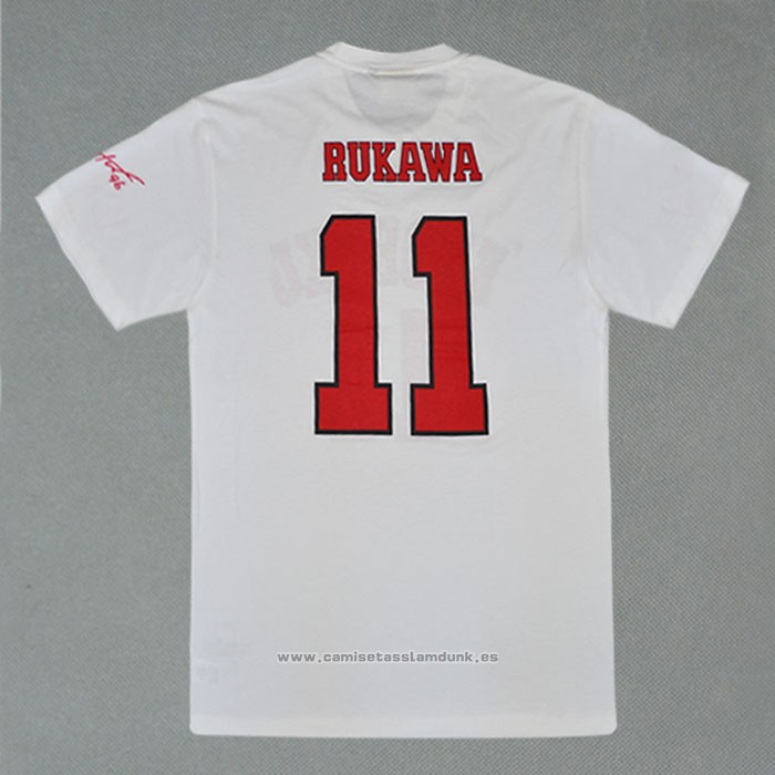 Shohoku Rukawa 11 Camiseta Corta Blanco
